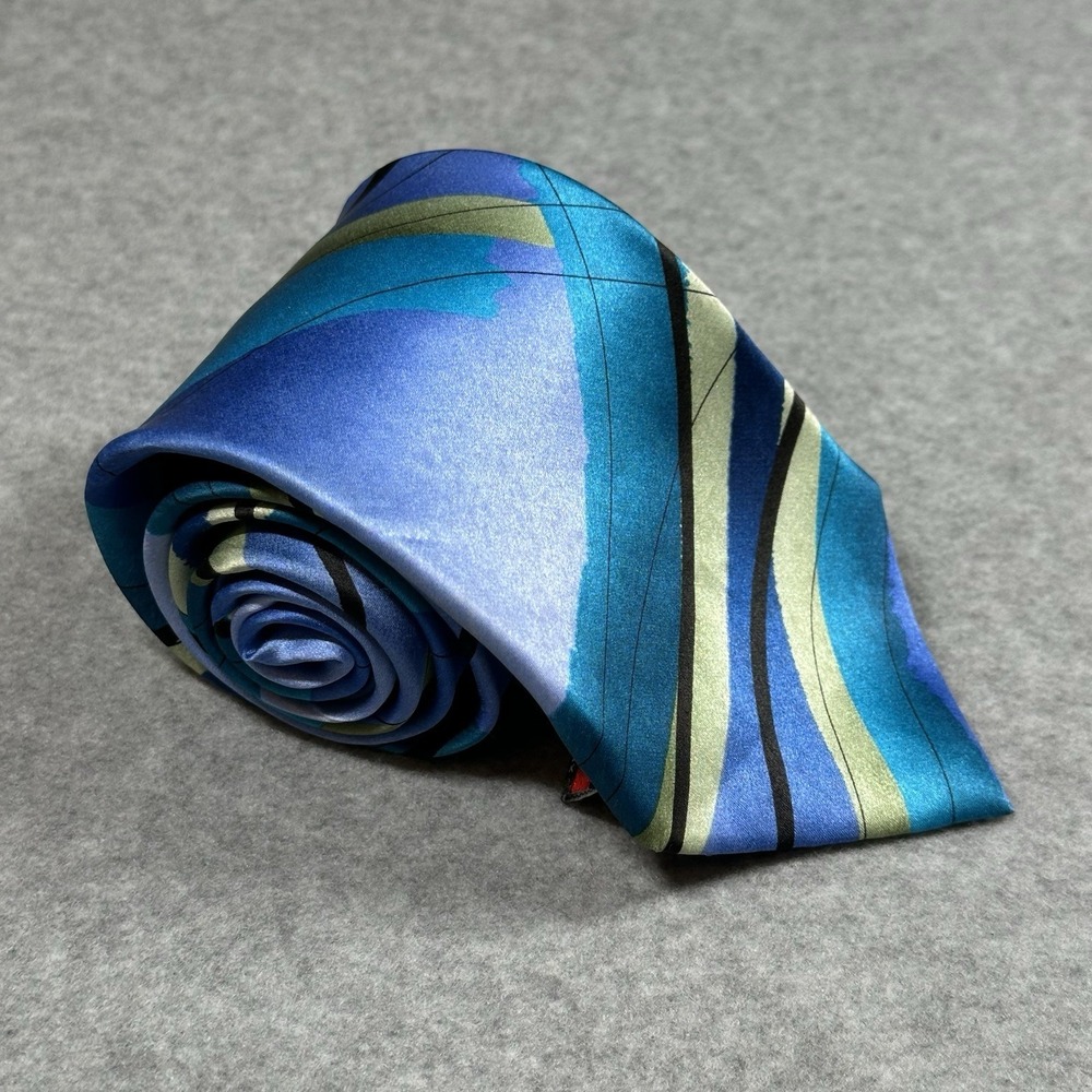 J Garcia Sun Movement Limited Ed Blue Abstract Silk Tie Art Collectors
